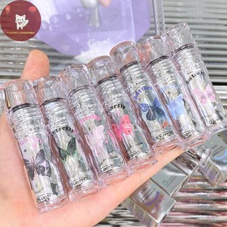 [FLORTTE] Son Kem Tint Bóng FLORTTE Vỏ Bạc Lượn Sóng, Hạn Chế Lem Dính, Blink Butterfly Gloss Velvet
