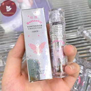[FLORTTE] Son Kem Tint Bóng FLORTTE Vỏ Bạc Lượn Sóng, Hạn Chế Lem Dính, Blink Butterfly Gloss Velvet