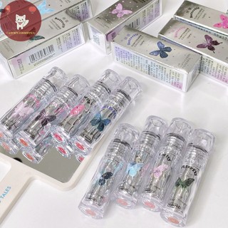 [FLORTTE] Son Kem Tint Bóng FLORTTE Vỏ Bạc Lượn Sóng, Hạn Chế Lem Dính, Blink Butterfly Gloss Velvet