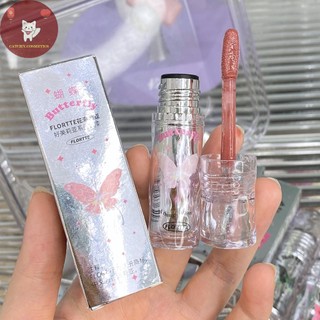 [FLORTTE] Son Kem Tint Bóng FLORTTE Vỏ Bạc Lượn Sóng, Hạn Chế Lem Dính, Blink Butterfly Gloss Velvet