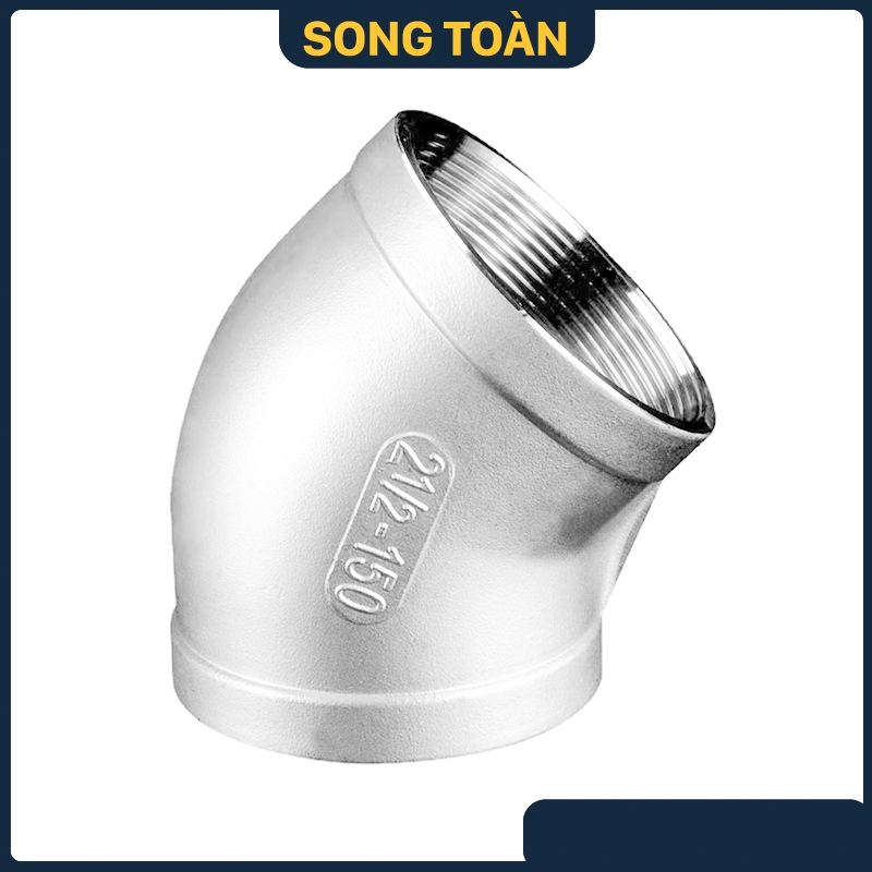Co Lơ Inox SUS304, Đầu Nối Co Lơ 45 Độ Ren Trong Inox 304 Phi 13 17 21 ...