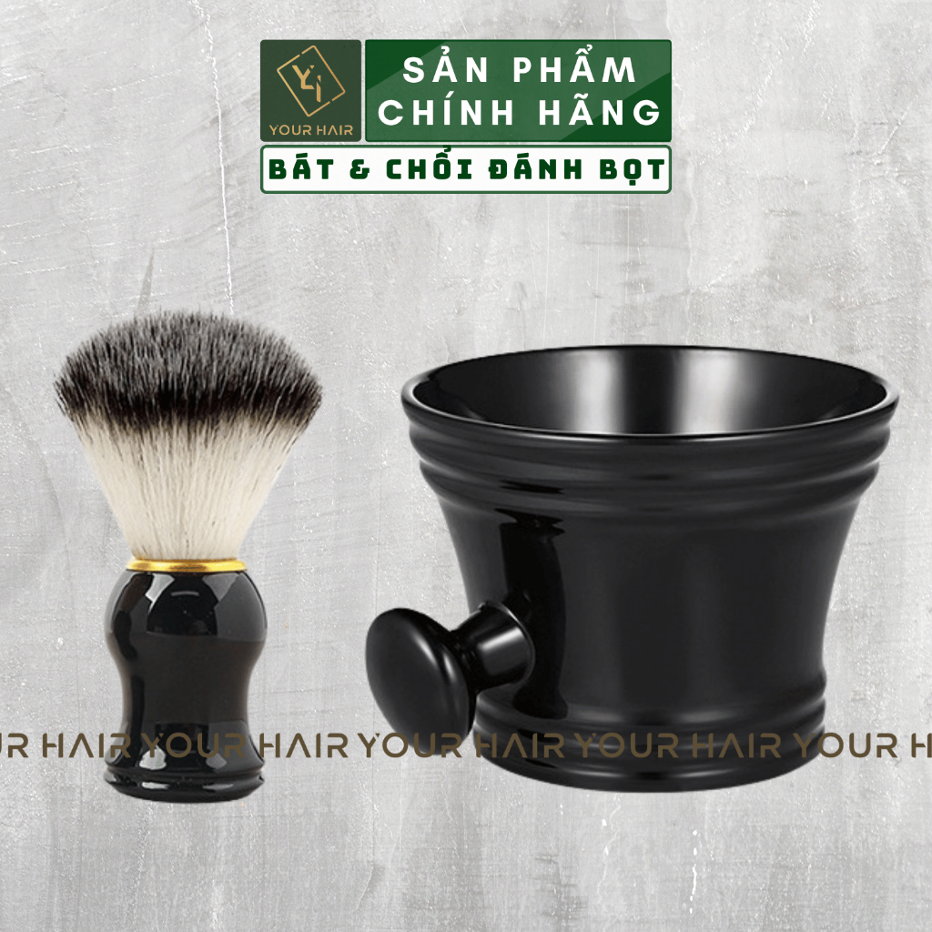 COMBO Bát & Chổi đánh bọt cạo râu nhựa ABS Classic | Shopee Việt Nam