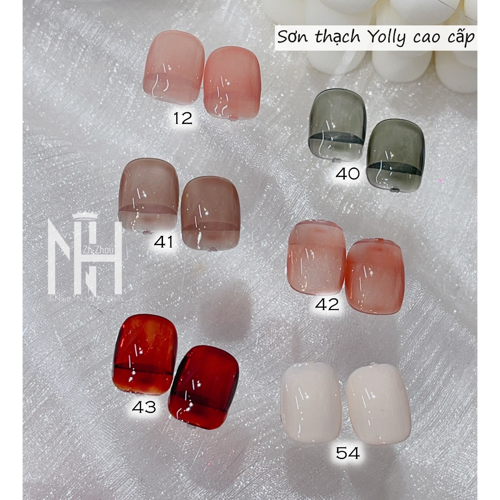 Sơn gel thạch hồng yolly, mã 12 - màu sơn đang được ưa chuộng nhất, SƠN THẠCH LUCKY, SƠN GEL HÀN QUỐC