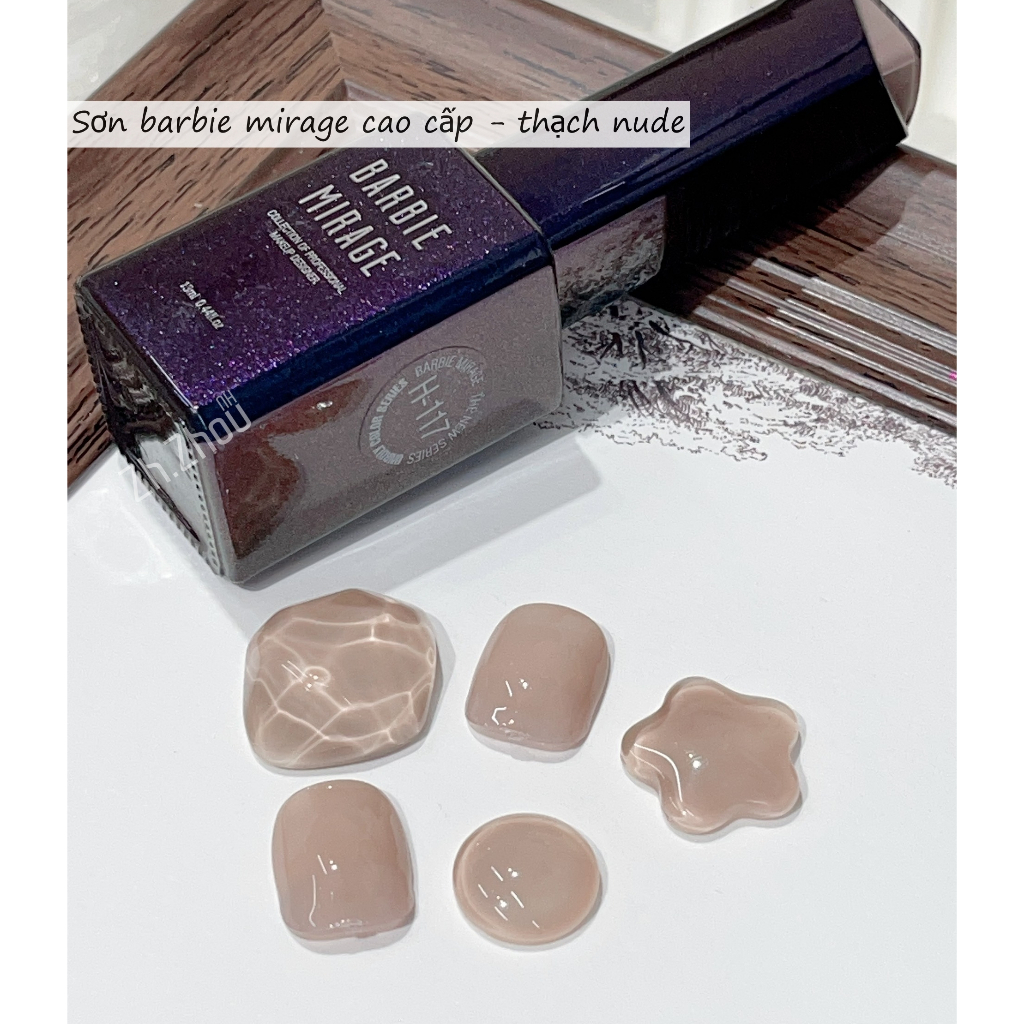 Sơn cao cấp Barbie, sơn đen, trắng, trắng ngà, thạch nude, sơn gel chính hãng