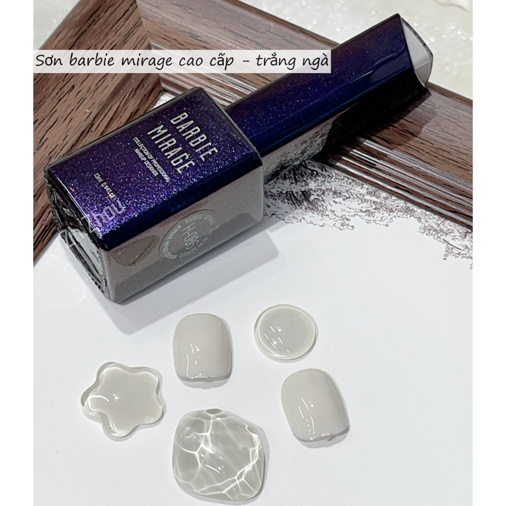 Sơn cao cấp Barbie, sơn đen, trắng, trắng ngà, thạch nude, sơn gel chính hãng
