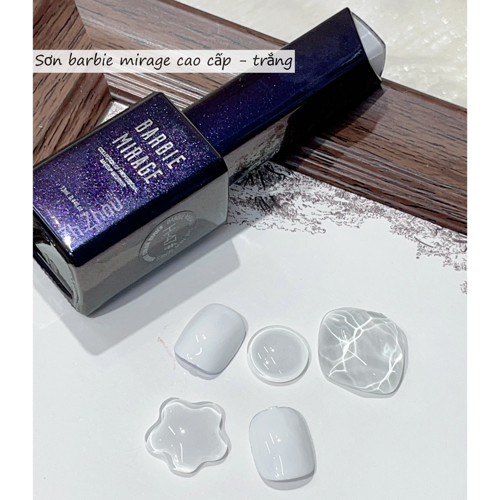 Sơn cao cấp Barbie, sơn đen, trắng, trắng ngà, thạch nude, sơn gel chính hãng