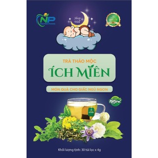 Trà chữa mất ngủ Ích Miên ( Hạt muồng, tâm sen, lạc tiên ) - hỗ trợ mất ngủ, giảm stress, hỗ trợ tiêu hóa ( 30 túi lọc)