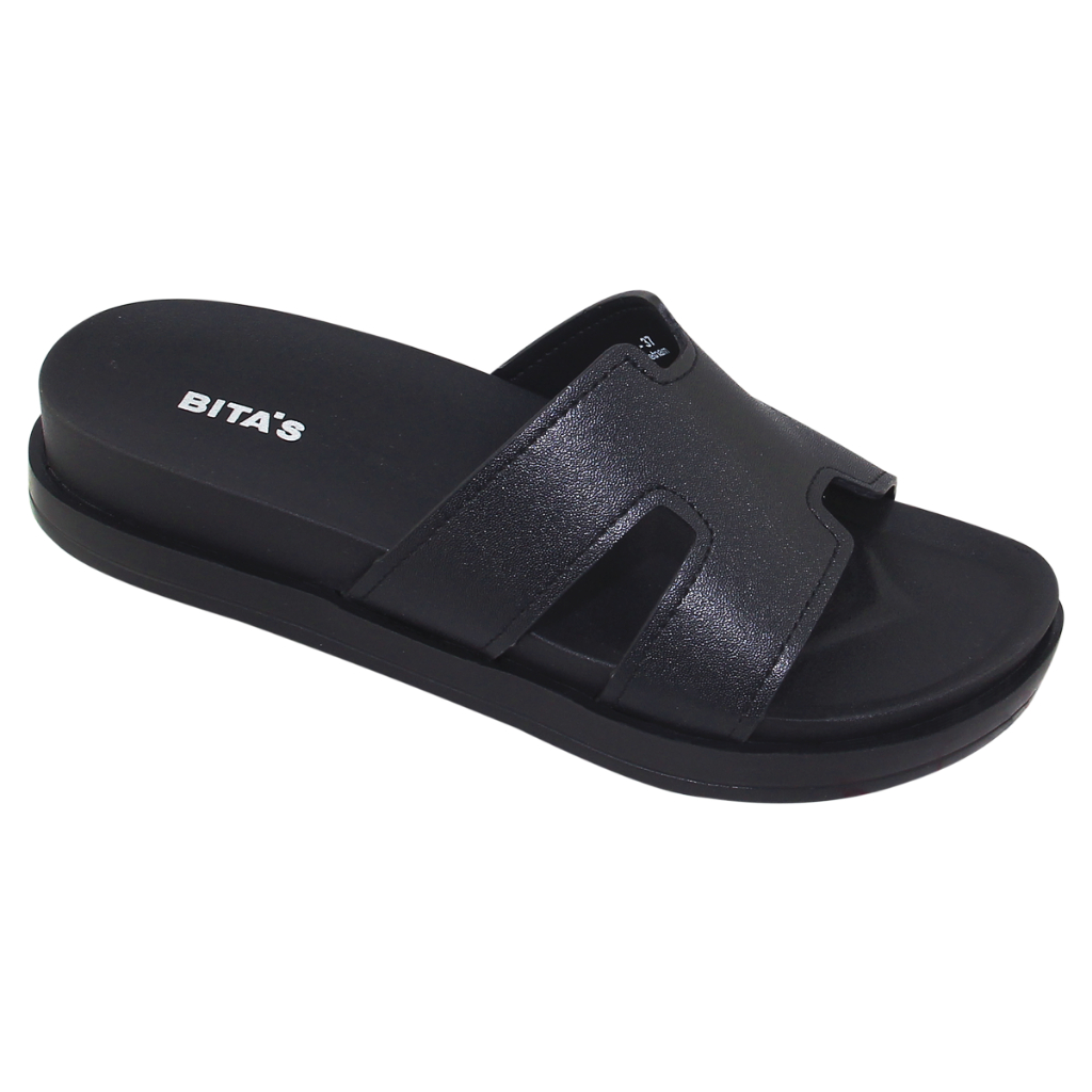 Ảnh Dép quai ngang nữ Bita's DORA.11 (Trắng + Đen + Kem + Vàng) 3