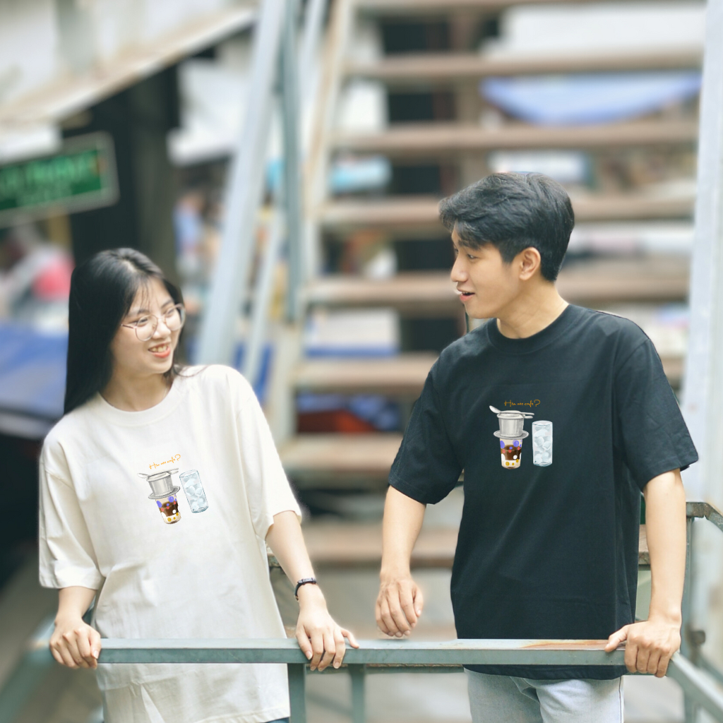 Áo thun Oversize cotton unisex nam nữ Goodore Cà phê Phin thoáng mát năng động thiết kế độc đáo