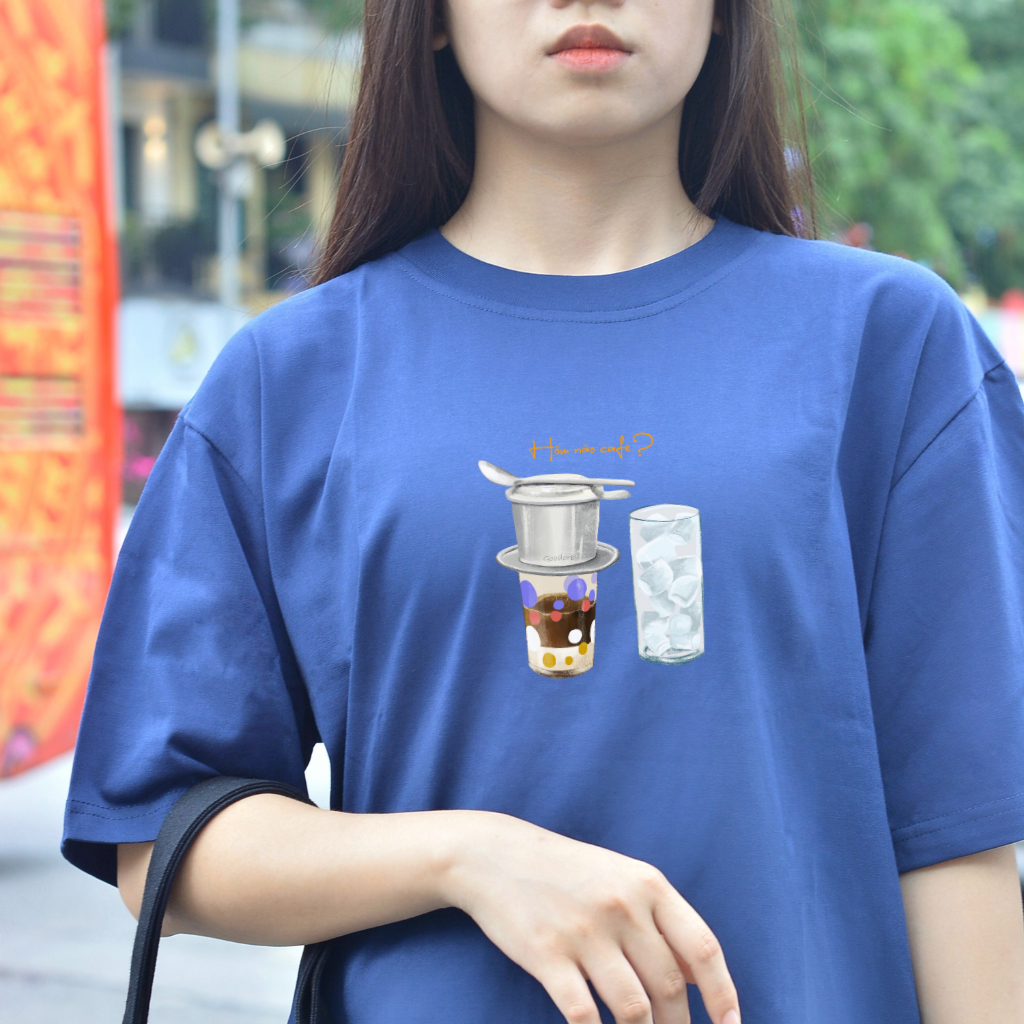 Áo thun Oversize cotton unisex nam nữ Goodore Cà phê Phin thoáng mát năng động thiết kế độc đáo