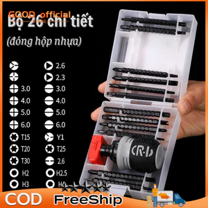 Tua Vít Trợ Lực Đảo Chiều Có Nam Châm Chất Liệu Thép CR-V Bền Bỉ 26 trong 1 đa năng tiết kiệm sức lao động