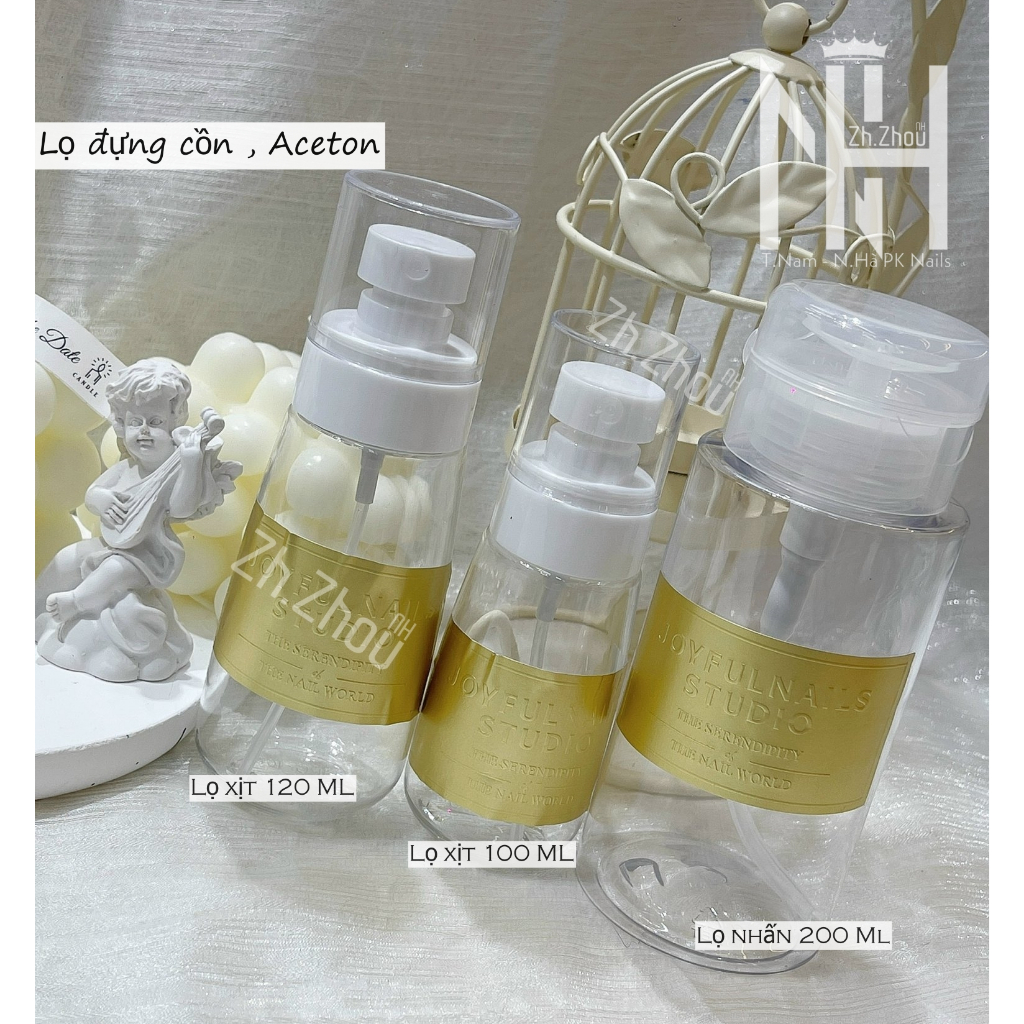 Lọ đựng dung dịch axeton JOFULNAIL, lọ xịt  cồn