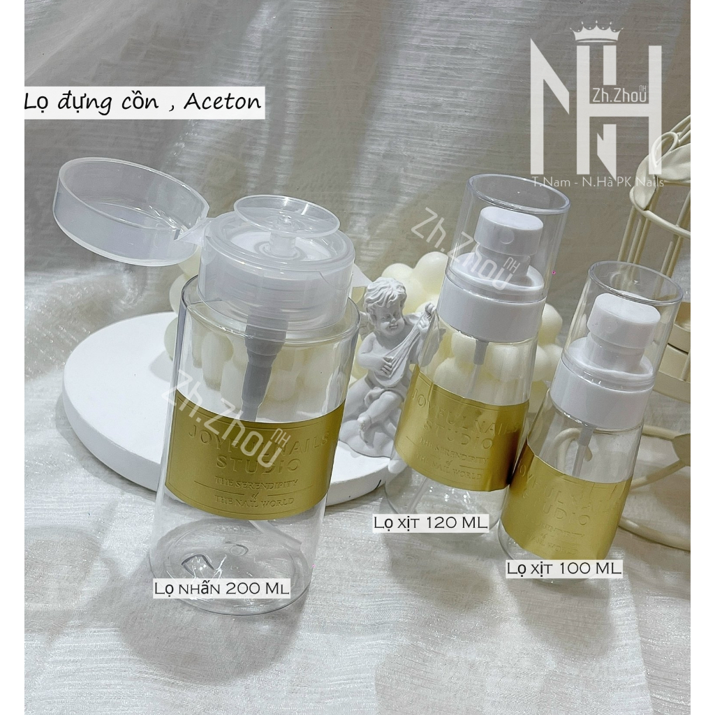 Lọ đựng dung dịch axeton JOFULNAIL, lọ xịt  cồn