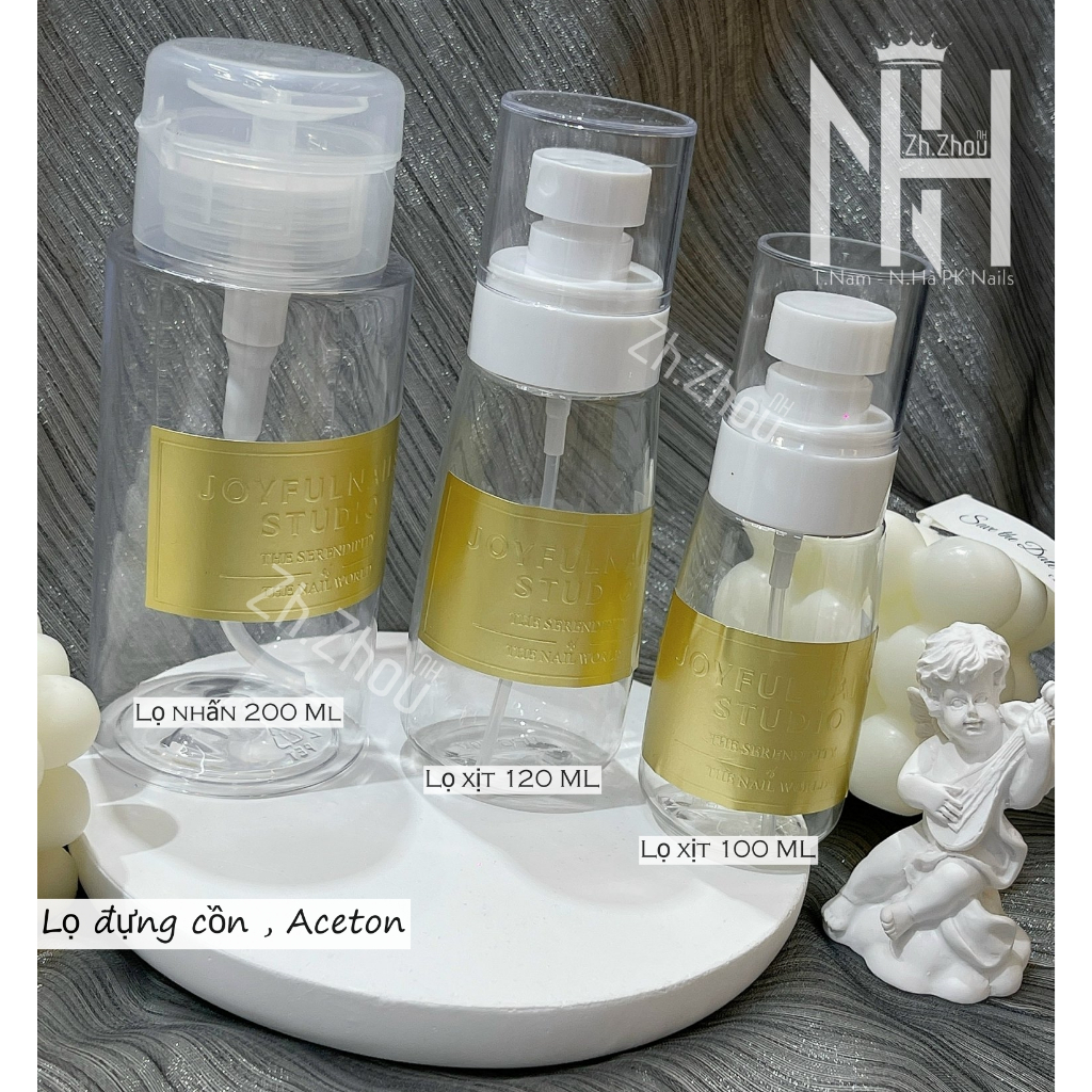 Lọ đựng dung dịch axeton JOFULNAIL, lọ xịt  cồn