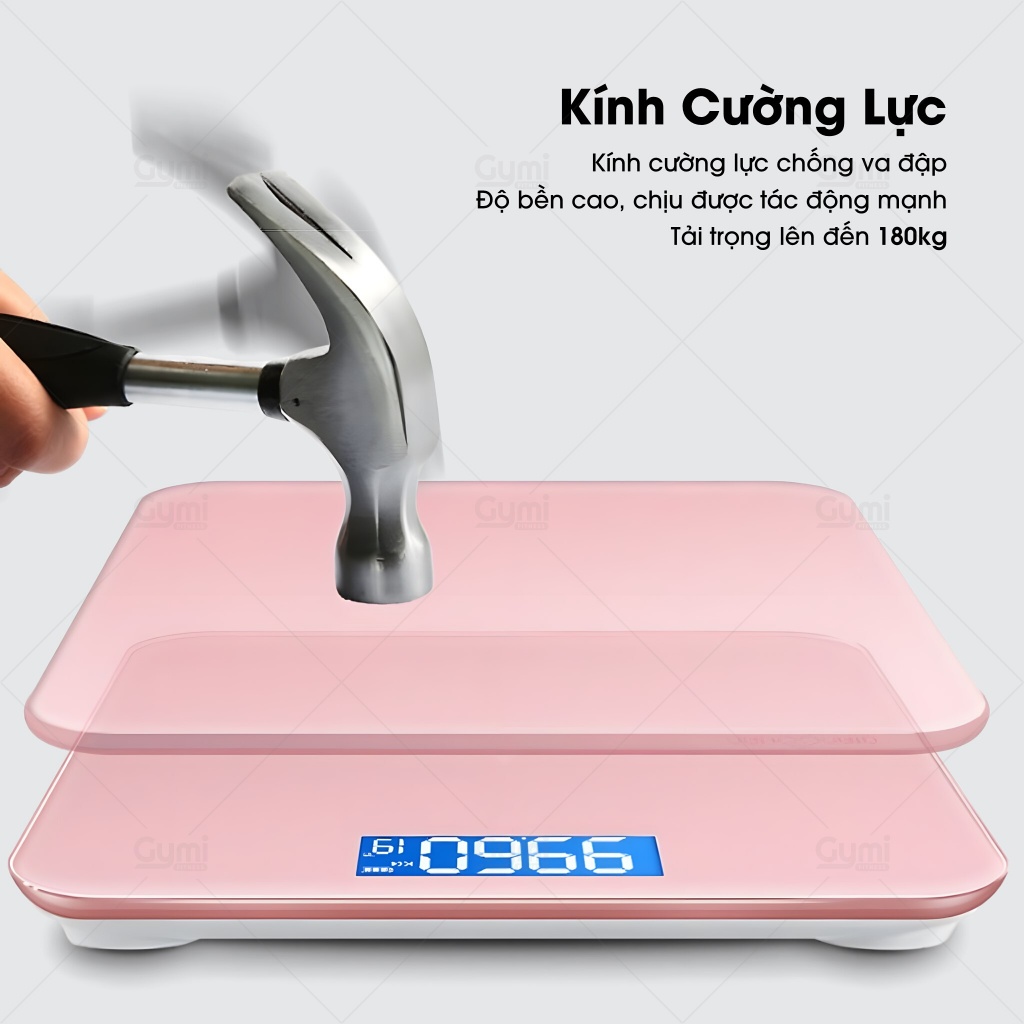 [Tặng Pin] Cân Sức Khoẻ Điện Tử Thông Minh, Mặt Kính Cường Lực, Nhiều Màu Sắc - CanSucKhoe02
