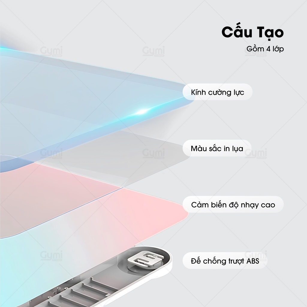 [Tặng Pin] Cân Sức Khoẻ Điện Tử Thông Minh, Mặt Kính Cường Lực, Nhiều Màu Sắc - CanSucKhoe02