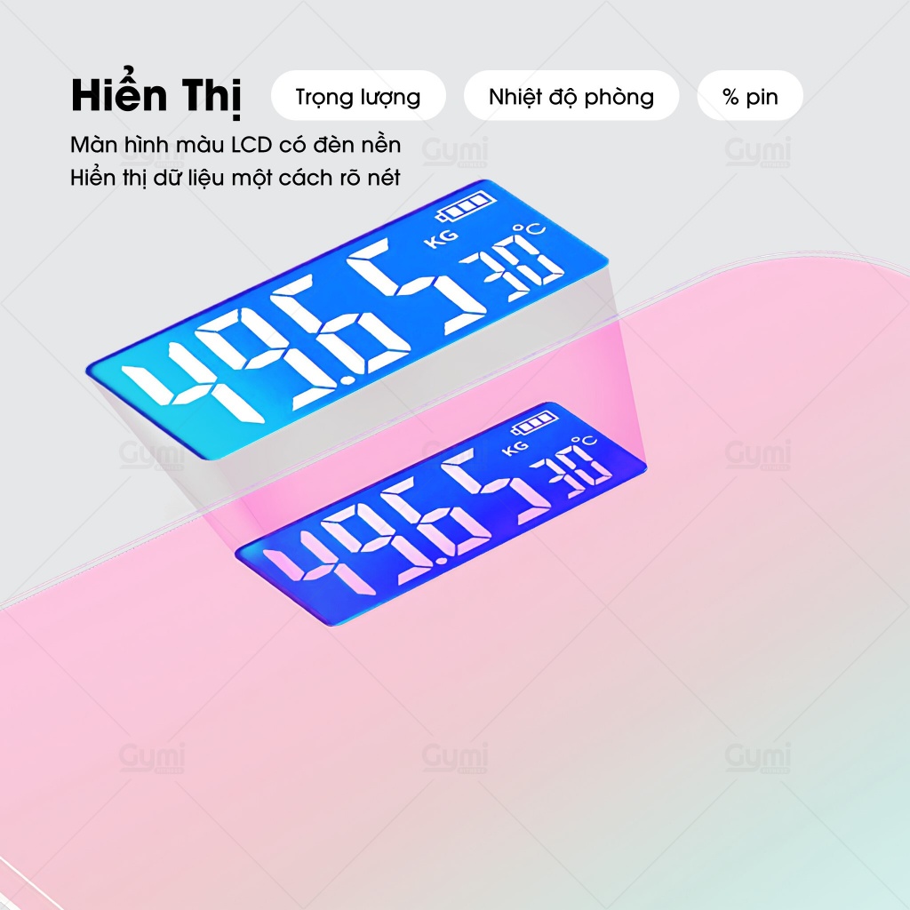 [Tặng Pin] Cân Sức Khoẻ Điện Tử Thông Minh, Mặt Kính Cường Lực, Nhiều Màu Sắc - CanSucKhoe02
