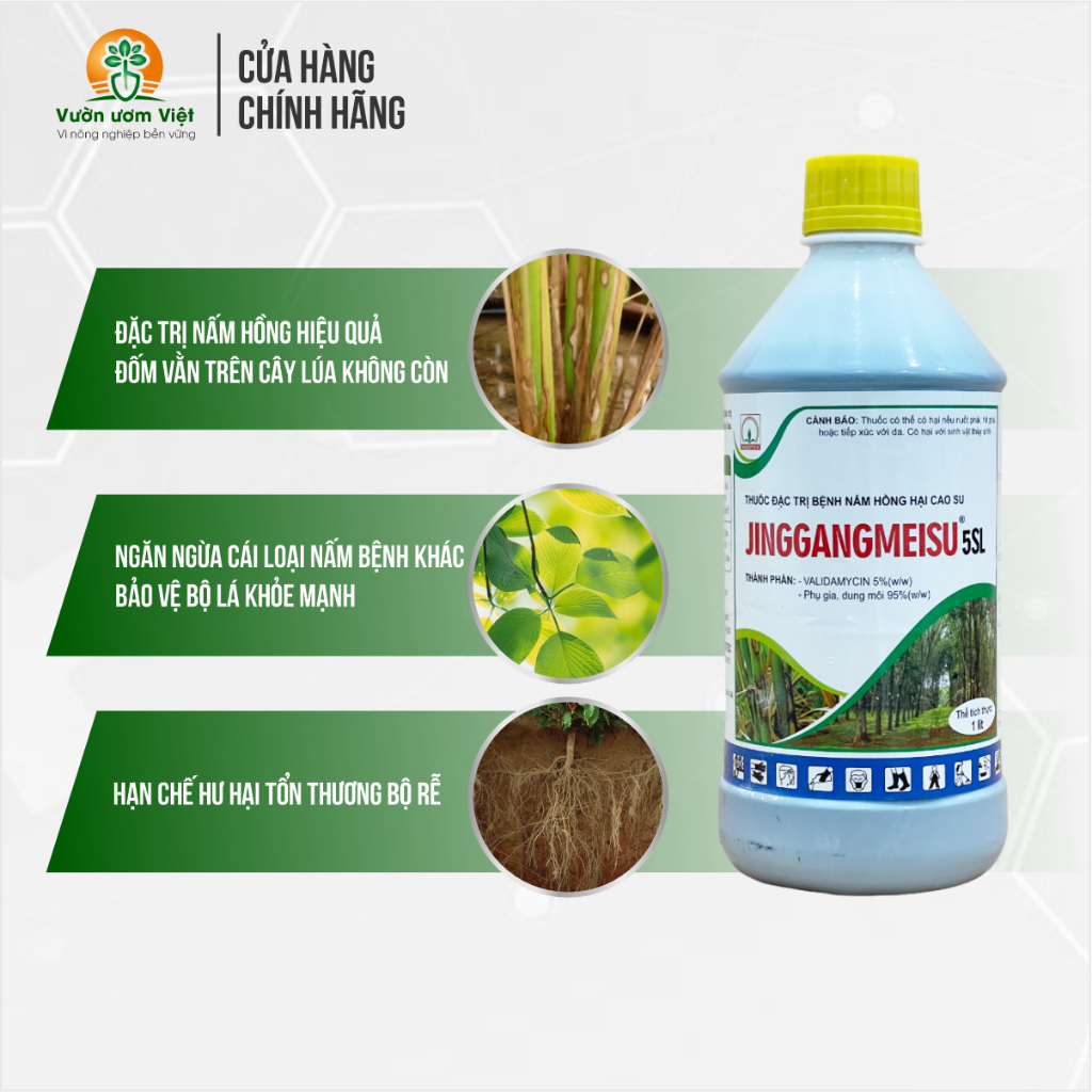 Thuốc trừ bệnh nấm hồng Jinggangmeisu 5SL - ngăn ngừa các loại nấm bệnh phổ rộng khác