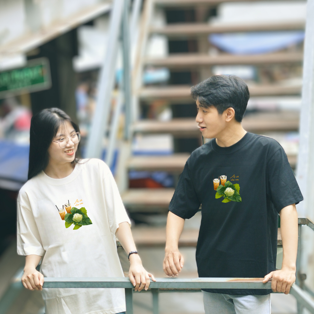 Áo thun Oversize cotton unisex nam nữ Goodore Xôi Cốm thoáng mát năng động thiết kế độc đáo