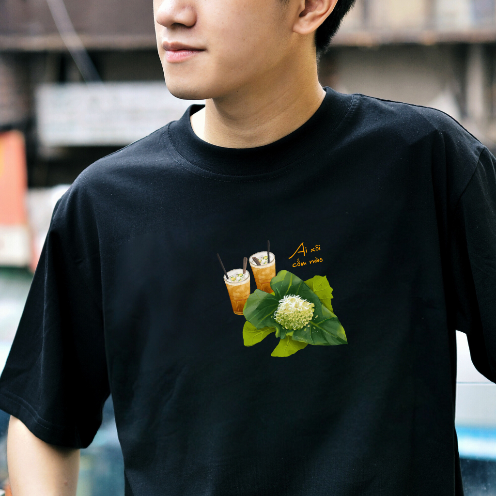 Áo thun Oversize cotton unisex nam nữ Goodore Xôi Cốm thoáng mát năng động thiết kế độc đáo