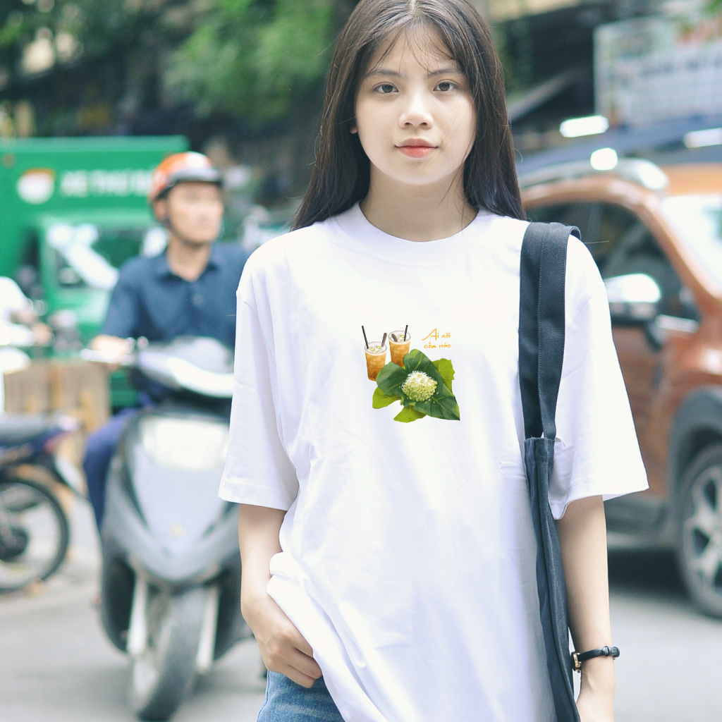 Áo thun Oversize cotton unisex nam nữ Goodore Xôi Cốm thoáng mát năng động thiết kế độc đáo