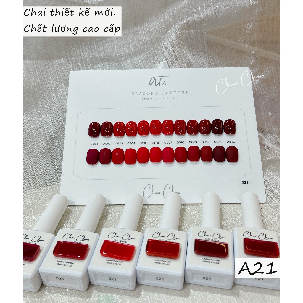Sơn gel hàn quốc Chouchou, set sơn gel hàn quốc, sơn gel cao cấp ( có tặng kèm bảng màu)
