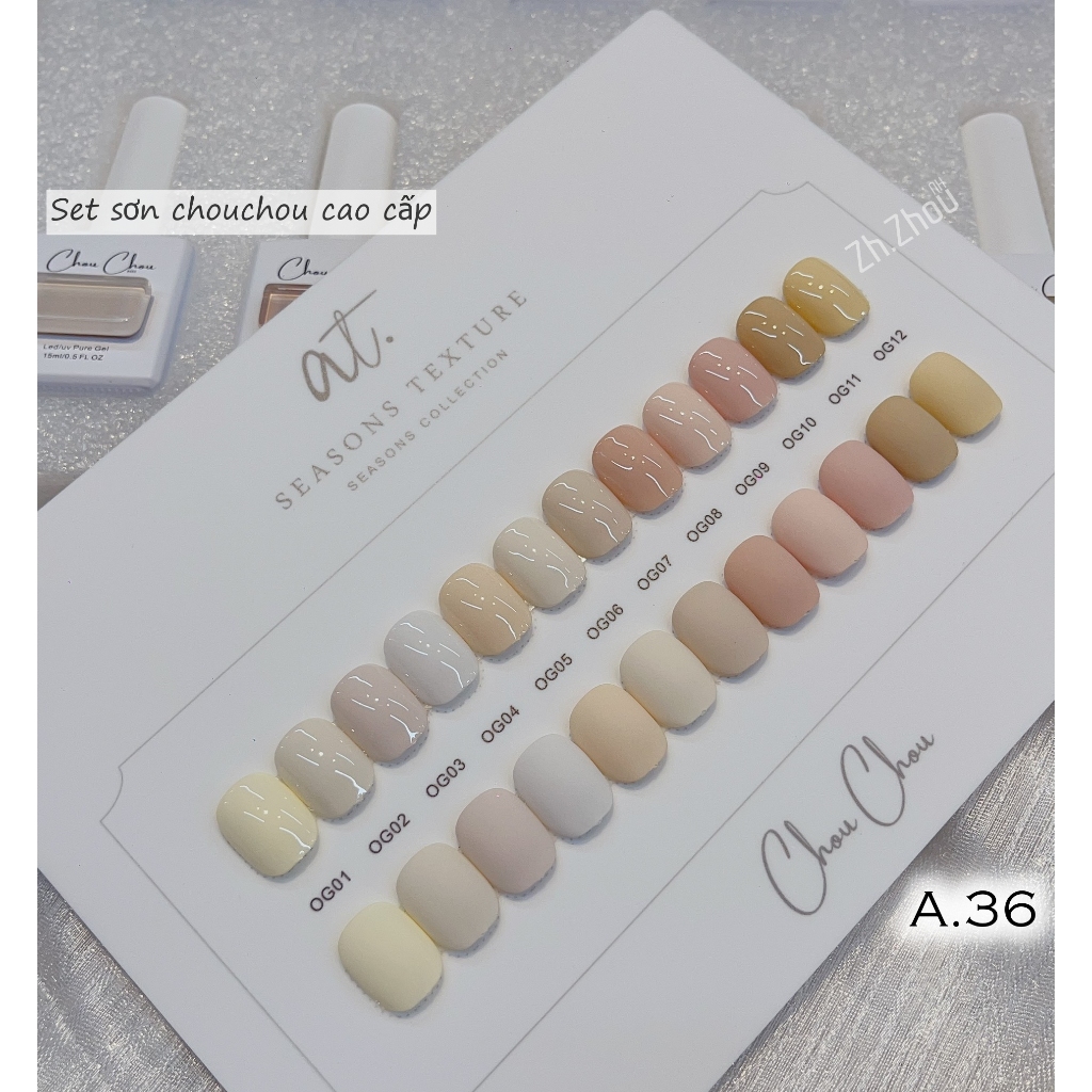 Sơn gel hàn quốc Chouchou, set sơn gel hàn quốc, sơn gel cao cấp ( có tặng kèm bảng màu)