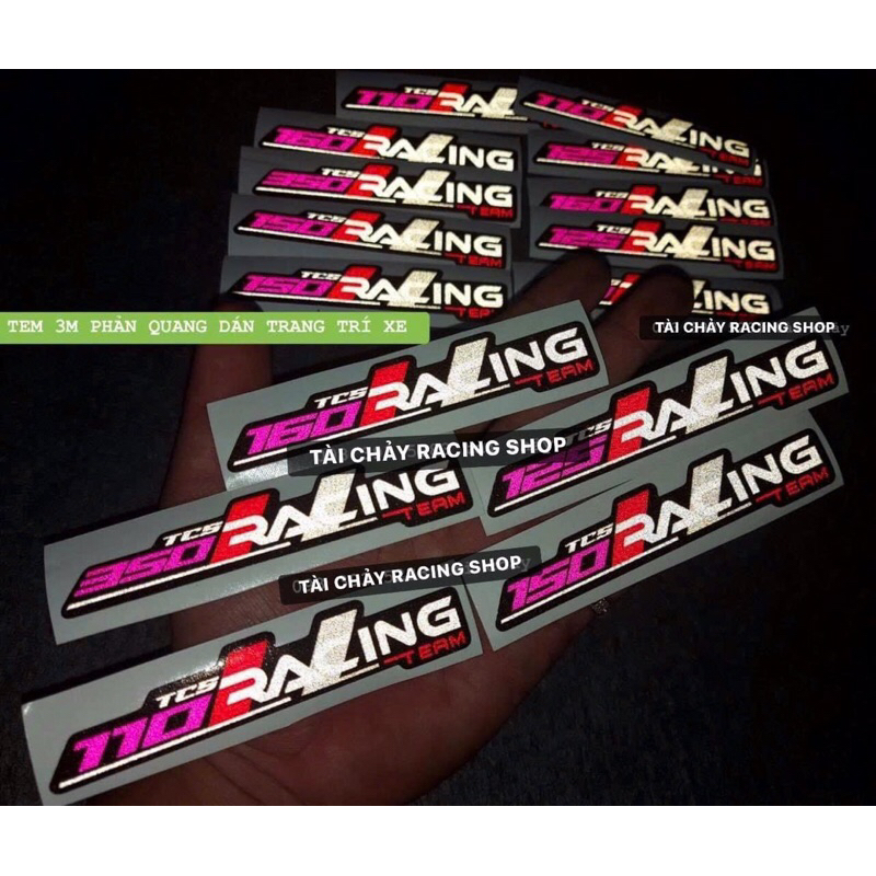 [ 1 MIẾNG ] TEM SỐ RACING DÀI 10CM NỀN PHẢN QUANG DÁN TRANG TRÍ XE ...