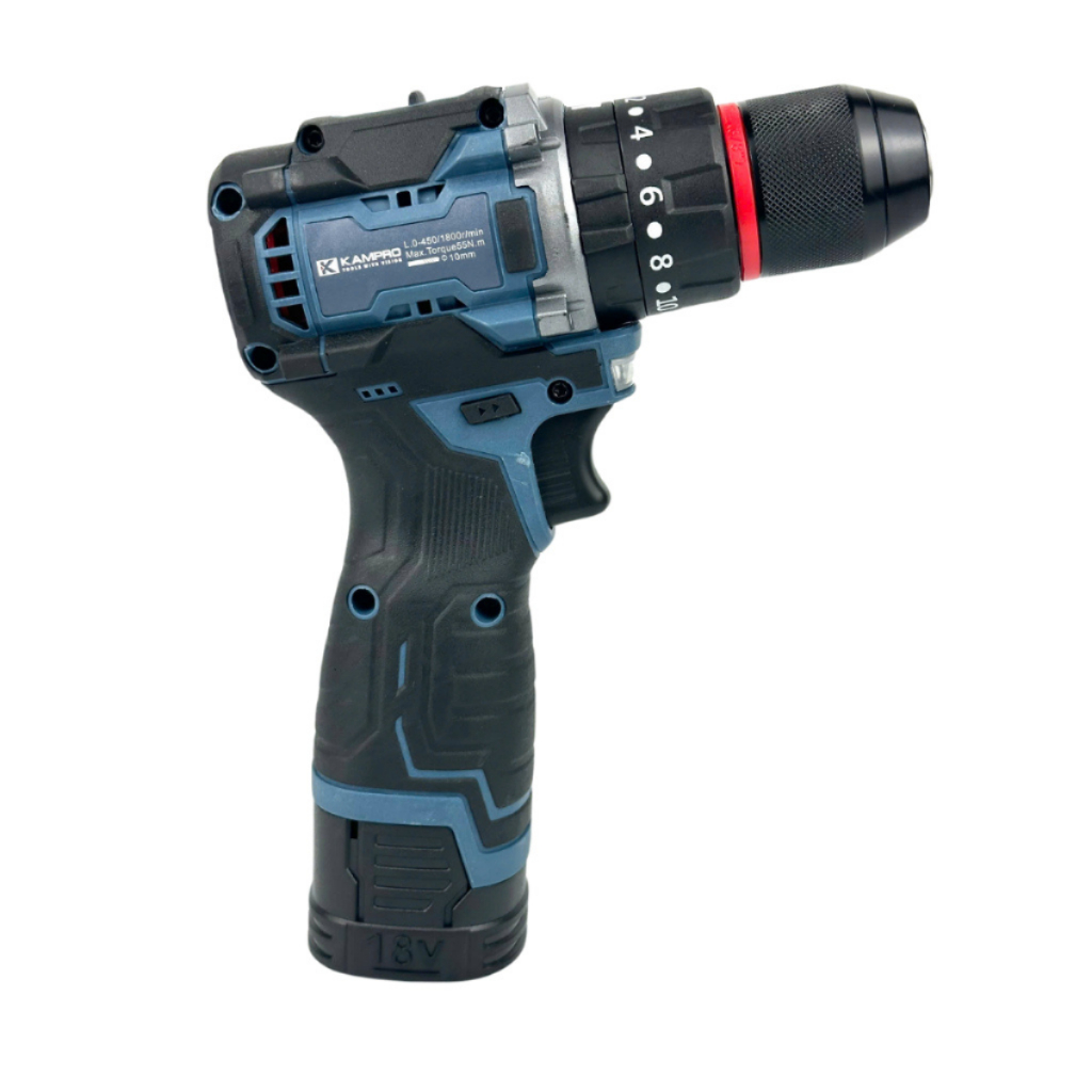 Máy khoan pin Kampro 7018 Động cơ không chổi than, 3 chức năng Đầu kẹp Autolock 10mm