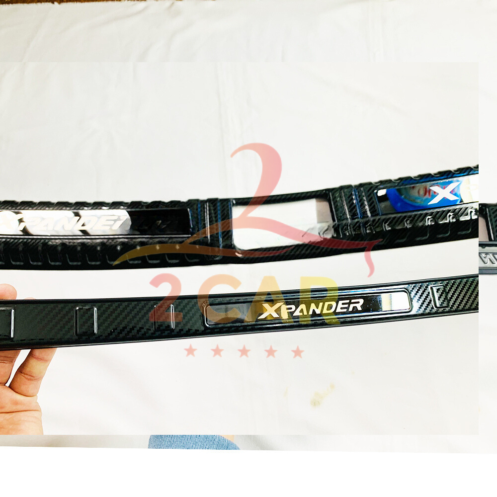 Chống trầy cốp trong, ngoài xe Mitsubishi Xpander 2018 - 2021, 2022-2025 Mẫu Vân Carbon cao cấp