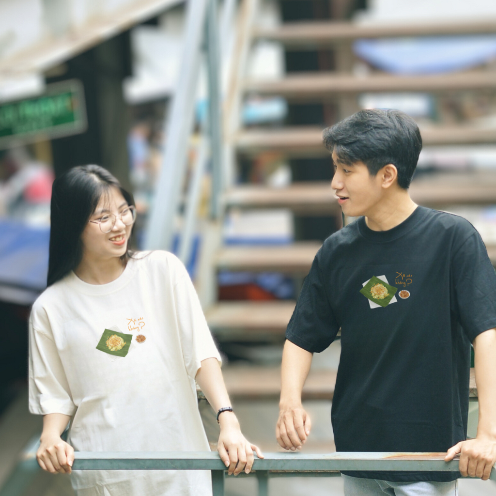 Áo thun Oversize cotton unisex nam nữ Goodore Xôi Xéo thoáng mát năng động thiết kế độc đáo