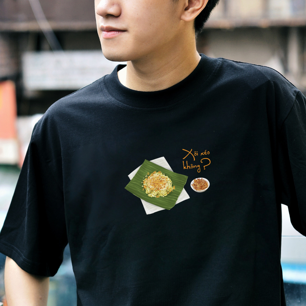Áo thun Oversize cotton unisex nam nữ Goodore Xôi Xéo thoáng mát năng động thiết kế độc đáo