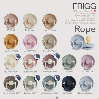 Ti giả Frigg Rope Đan Mạch chất liệu silicone mềm mại kèm hộp cho bé