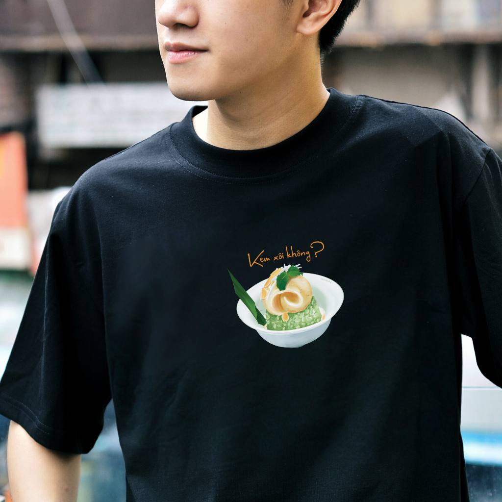 Áo thun Oversize cotton unisex nam nữ Goodore Kem Xôi thoáng mát năng động thiết kế độc đáo