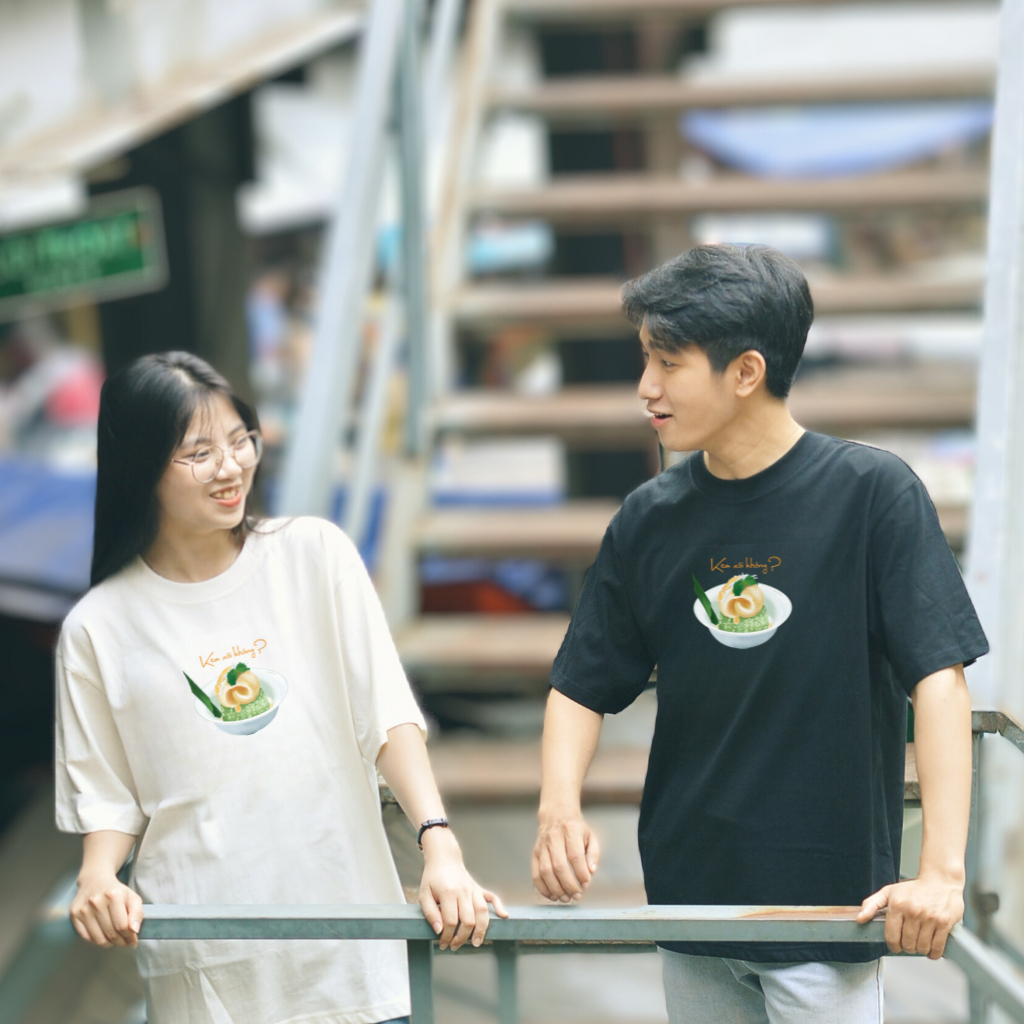 Áo thun Oversize cotton unisex nam nữ Goodore Kem Xôi thoáng mát năng động thiết kế độc đáo