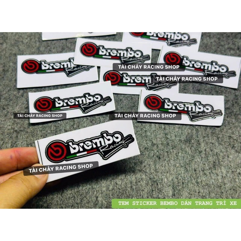 [ 1 MIẾNG ] TEM STICKER BEMBO DÁN TRANG TRÍ XE VÀ NHIỀU VỊ TRÍ KHÁC ...
