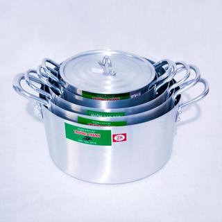 [Kho sỉ] Combo 2 nồi nhôm 28cm va 32cm cao cấp Trường Thành, nồi nhôm nguyên chất dày, đáy 2 lớp