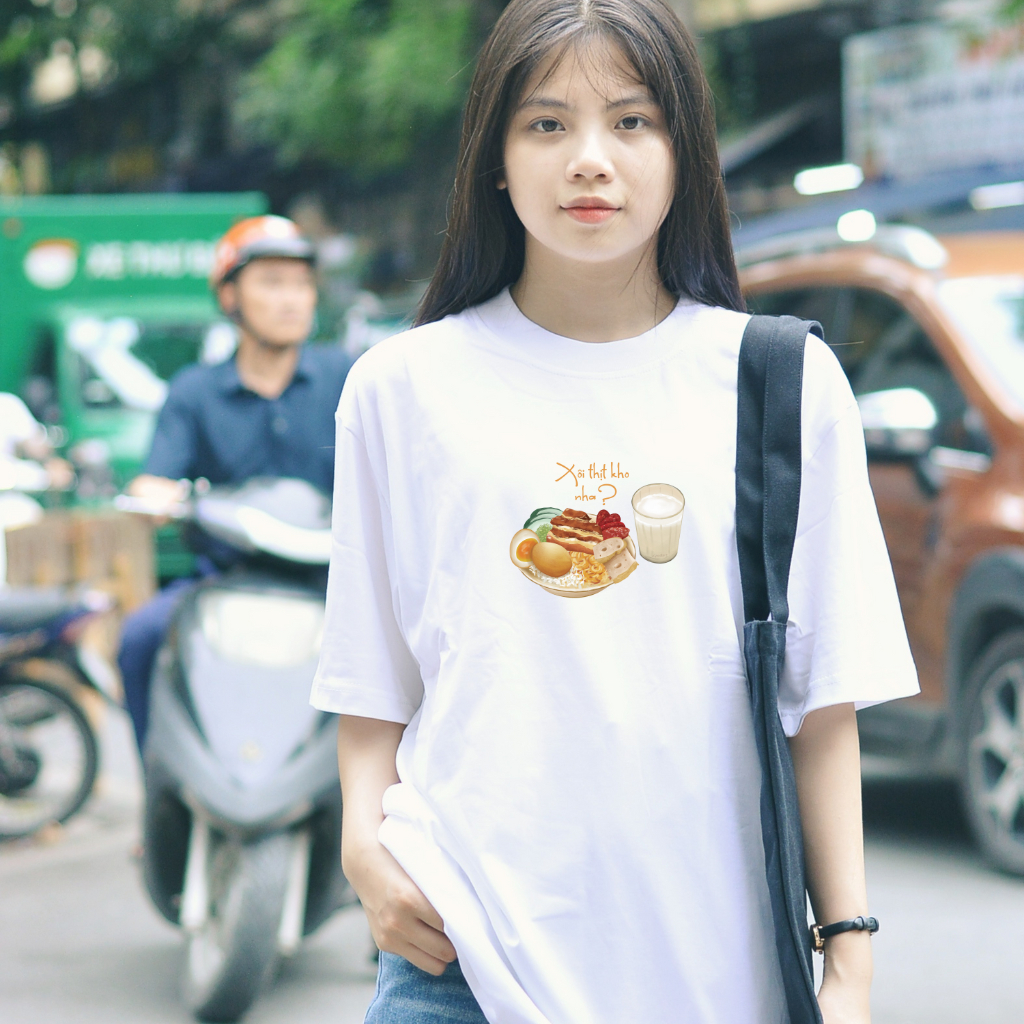 Áo thun Oversize cotton unisex nam nữ Goodore Xôi Thịt Kho thoáng mát năng động thiết kế độc đáo