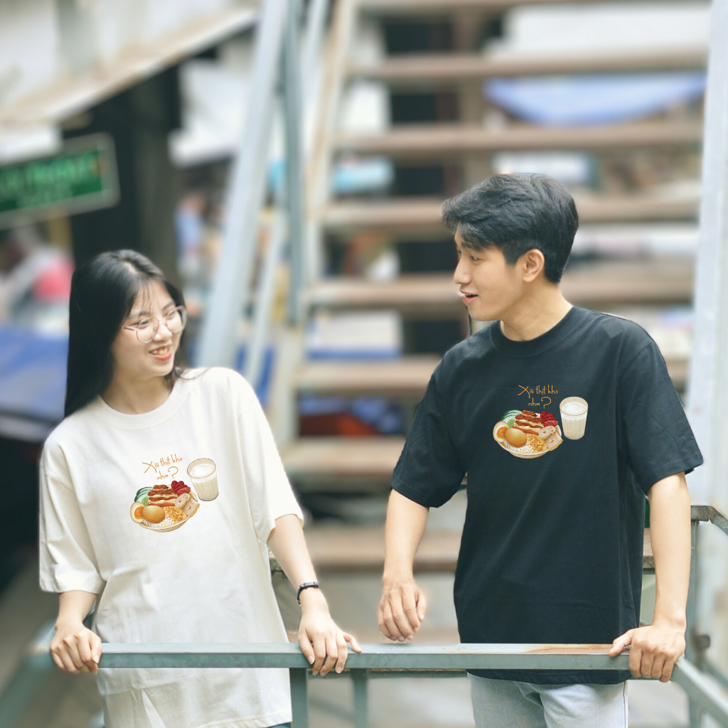 Áo thun Oversize cotton unisex nam nữ Goodore Xôi Thịt Kho thoáng mát năng động thiết kế độc đáo