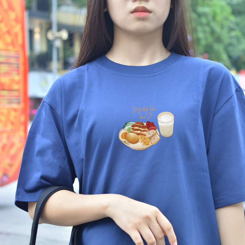 Áo thun Oversize cotton unisex nam nữ Goodore Xôi Thịt Kho thoáng mát năng động thiết kế độc đáo