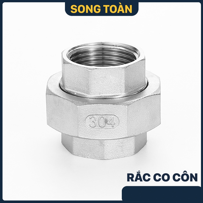 Rắc Co Inox, Đầu Nối Rắc Co Ren Trong Inox 304 Phi 21 27 34 42 49 60mm ...