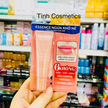 Mặt nạ ngủ môi SenKa, tinh chất dưỡng môi, dưỡng ẩm môi ban đêm,Senka Perfect Aqua Lip Essence 10g