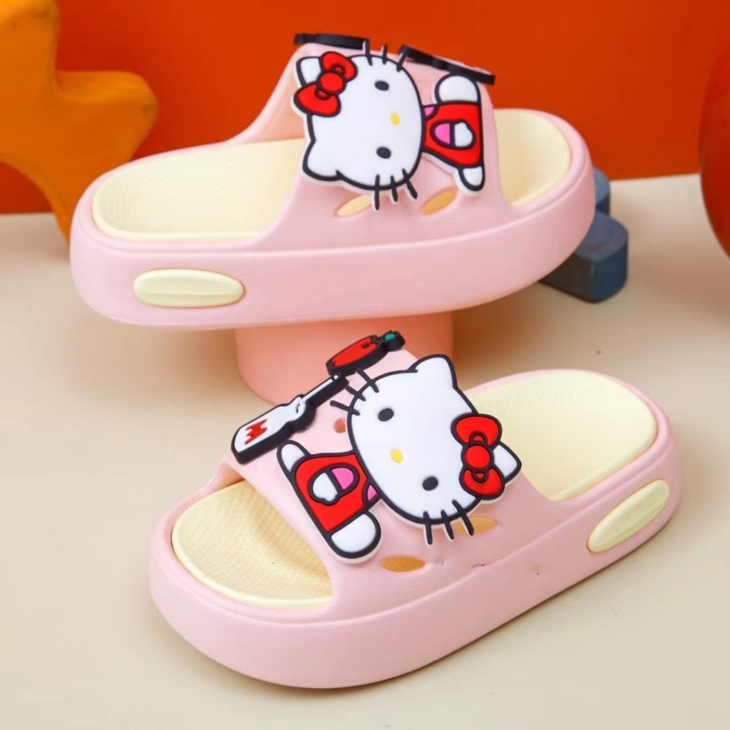 Dép bánh mì 3D hình mèo cho bé gái siêu dễ thương siêu nhẹ cho bé êm chân