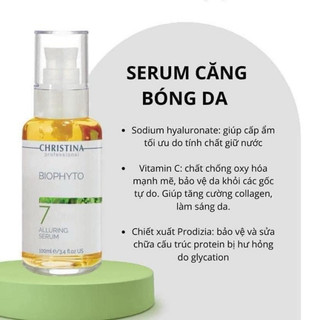 Serum Christina Biophyto 7 Alluring Serum Dưỡng Sáng và Căng Bóng Da 100ml