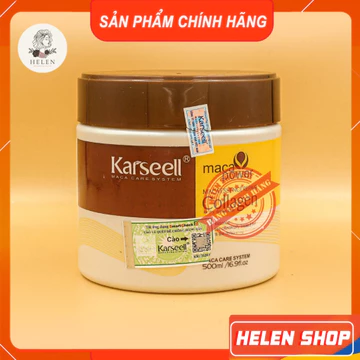 KARSEELL HŨ Kem Ủ Tóc, Hấp Tóc Kem Phục Hồi Tóc - Ủ Tóc Collagen 500ml Dưỡng Tóc Phục Hồi Tóc Hư Tổn