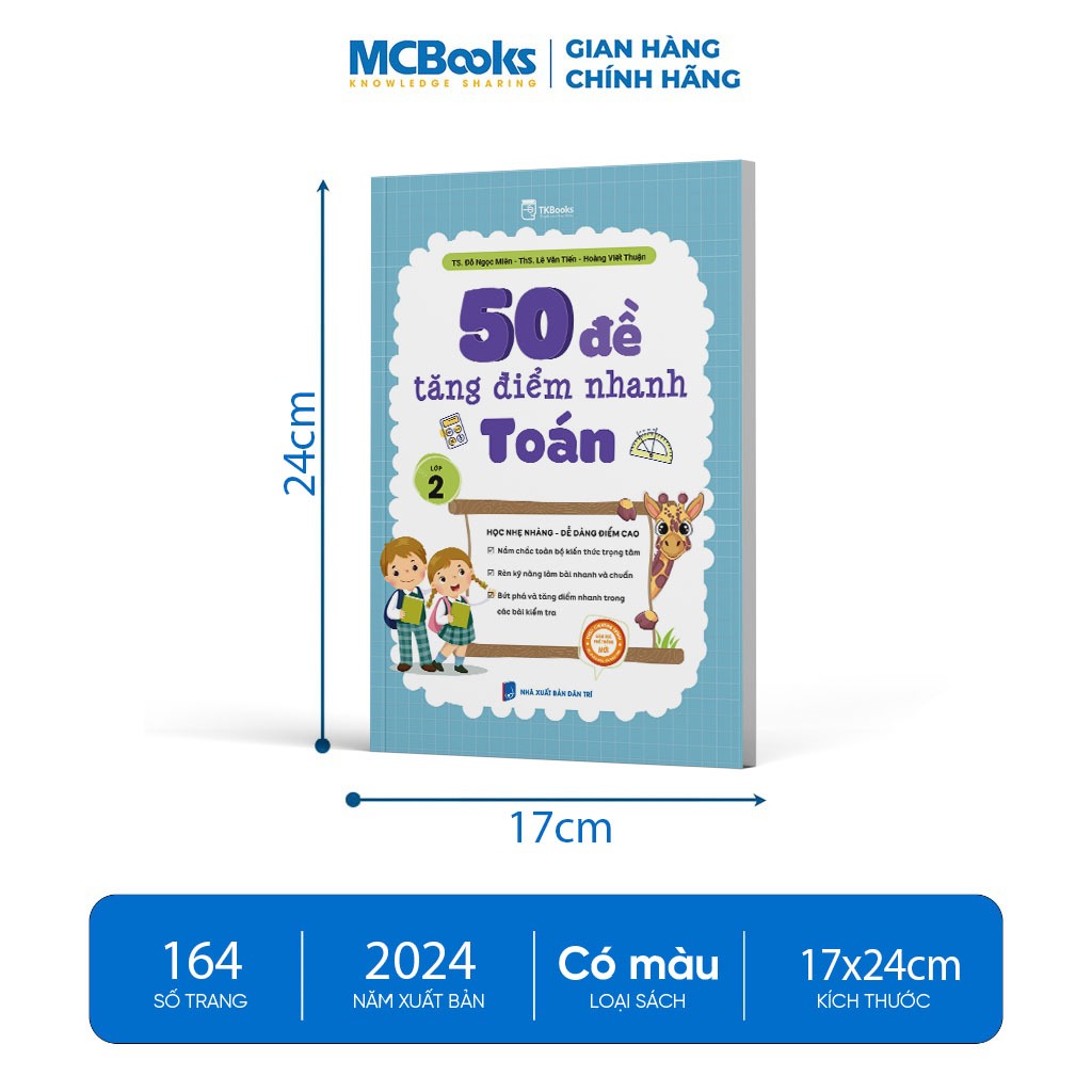 Sách - Combo 50 Đề tăng điểm nhanh Lớp 2 - Bài tập nâng cao, tổng hợp kiến thức Tiểu Học - Phân loại lẻ/combo