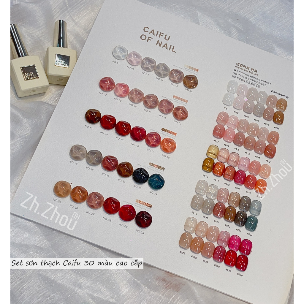 Set Sơn Thạch Hàn Quốc cao cấp, Sơn thạch hồng cao cấp. Sơn Caifu. phụ kiện nail cao cấp. tặng bảng màu như hình