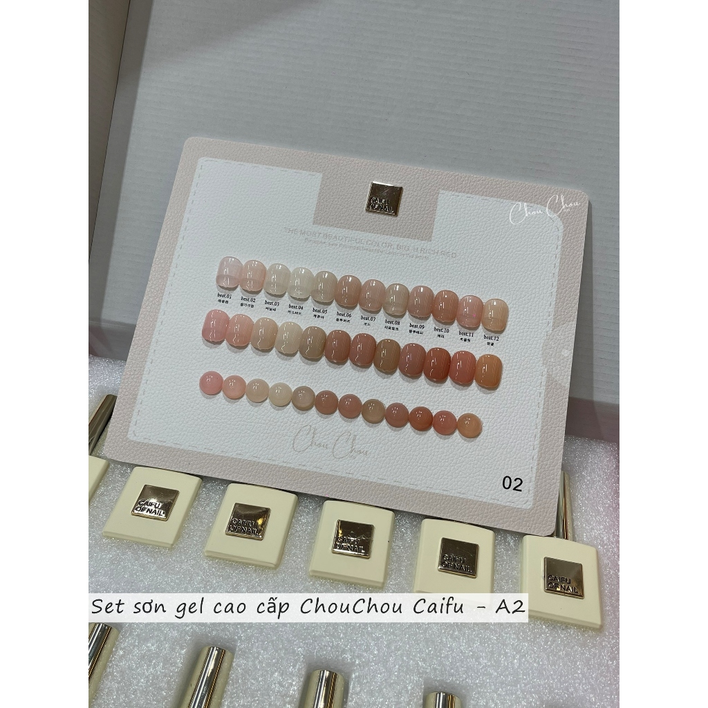 Set Sơn Thạch Hàn Quốc cao cấp, Sơn thạch hồng cao cấp. Sơn Caifu. phụ kiện nail cao cấp. tặng bảng màu như hình