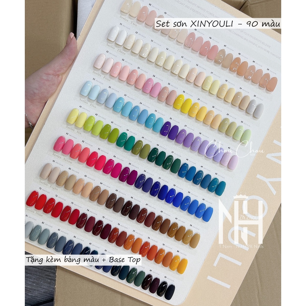 Set sơn OLU màu cao cấp, sơn gel cao cấp, sơn OLU tặng kèm base top bảng màu, sơn gel chính hãng