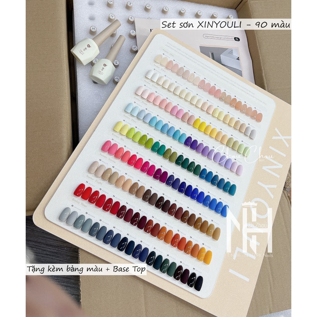 Set sơn OLU màu cao cấp, sơn gel cao cấp, sơn OLU tặng kèm base top bảng màu, sơn gel chính hãng